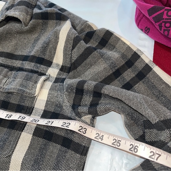 St Johns Bay BLACK GRAY work SHIRT “Classic Fit” heavy plaid FLANNEL Cotton LRG - Picture 12 of 16